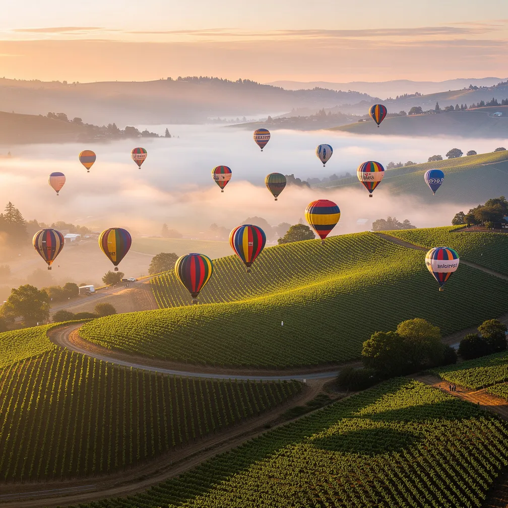 Sunrise Balloon Rides Over Wine Country
